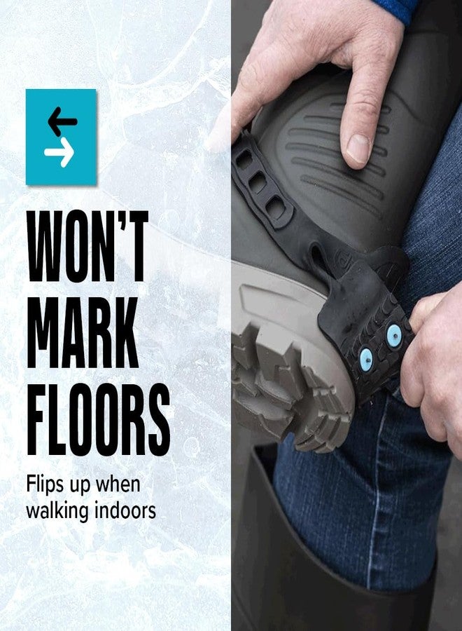 Due North Ice Cleats Heel Traction Aids for Men and Women - For Working on Winter Snow - Lightweight Spikes - Image 3